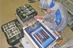 変電所機器操作時の電圧変動対策作業